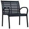vidaXL Chaises de jardin lot de 2 Noir Acier et WPC
