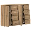 vidaXL Buffet 2 pcs Ch&ecirc;ne artisanal 60 x 31 x 84 cm Bois d'ing&eacute;nierie