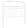 vidaXL T&ecirc;te de lit de remplacement m&eacute;tal blanc 100 cm