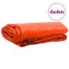 vidaXL Bâche 650g / m² Orange 4 x 4 m Toile avec revêtement en PVC