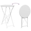 vidaXL Table bistrot Blanc Ø50x71 cm Acier revêtu de poudre
