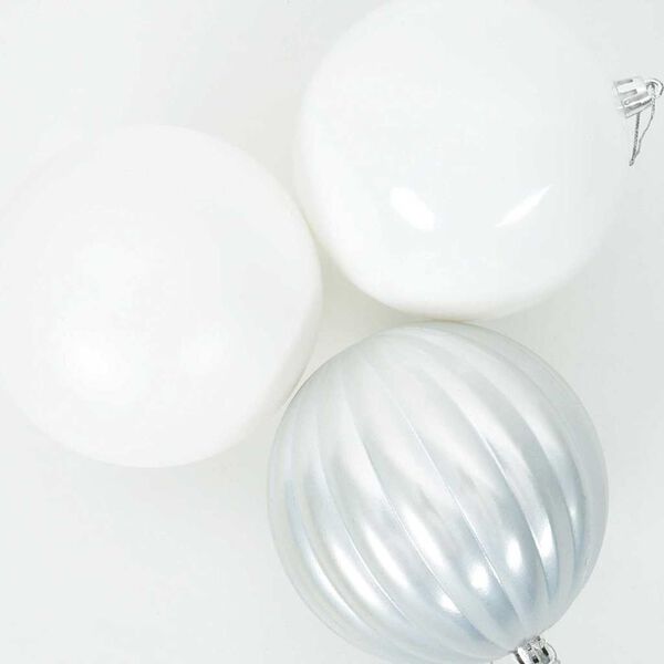 vidaXL Ensemble de Boules de No&euml;l XL 9 pcs Blanc Plastique