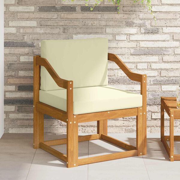 vidaXL Canap&eacute; d&rsquo;ext&eacute;rieur Bois d'acacia massif et polyester Naturel
