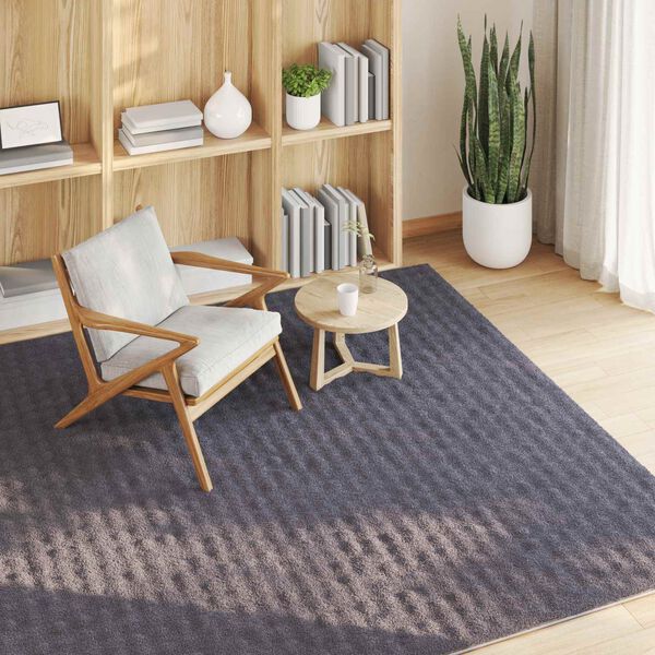 vidaXL Tapis de surface Carr&eacute; HUARTE Anthracite 120 x 120 cm Polyester