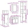 vidaXL Ensemble de mobilier de salle de bain 4 pcs Ch&ecirc;ne Sonoma