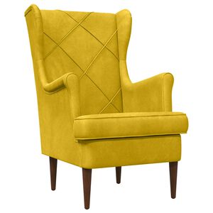 vidaXL Fauteuil Jaune Velours