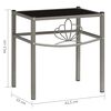 vidaXL Tables de chevet 2 pcs Gris et noir M&eacute;tal et verre
