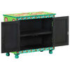vidaXL Buffet peint à la main Multicolore 70x35x60 cm Bois de manguier