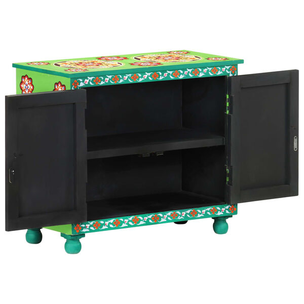vidaXL Buffet peint à la main Multicolore 70x35x60 cm Bois de manguier