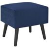 vidaXL Table de chevet Bleu 40x35x40 cm Velours