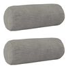 vidaXL Housse de coussin 2 pcs HEERLEN Gris clair &Oslash; 15 x 40 cm