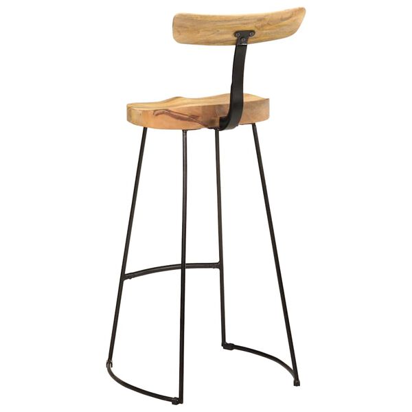 vidaXL Tabourets de bar lot de 2 49x43x103 cm bois de manguier massif