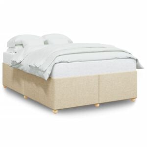 vidaXL Cadre de lit sans matelas crème 160x200 cm tissu