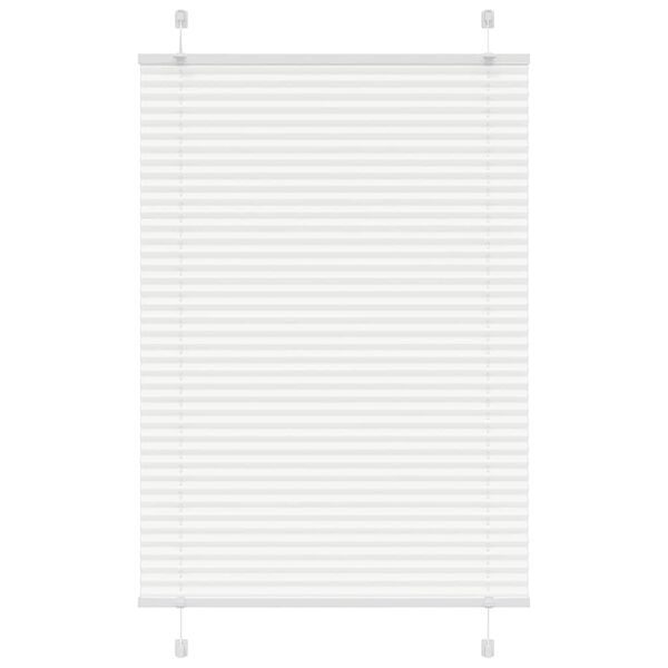 vidaXL Store pliss&eacute; blanc 95x150 cm largeur du tissu 94,4 cm polyester