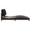 vidaXL Cadre de lit avec LED sans matelas Hvar noir 140x190 cm