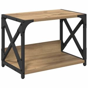 vidaXL Support d'imprimante Ch&ecirc;ne artisanal 44 x 26 x 31.5 cm