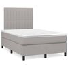 vidaXL Sommier &agrave; lattes de lit matelas LED gris clair 120x190 cm tissu