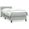vidaXL Sommier &agrave; lattes de lit et matelas gris clair 100x220cm velours
