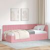 vidaXL Cadre de lit d'angle Rose 100 cm x 200 cm Velours