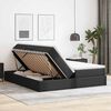 vidaXL Lit avec rangement et matelas avec matelas Noir 200 x 200 cm