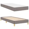 vidaXL Lit &agrave; ressorts avec matelas Taupe 90 x 200 cm tissu