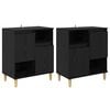 vidaXL Buffets 2 pc Ch&ecirc;ne noir 60 x 35 x 70 cm Bois d'ing&eacute;nierie