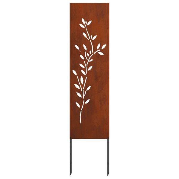 vidaXL &Eacute;cran de confidentialit&eacute; de jardin Floral Rouill&eacute; 32 x 140 cm