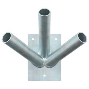 vidaXL Support de Drapeau Argent&eacute; 10,5 x 7,5 x 0,2 cm Acier