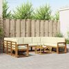 vidaXL Ensemble de canap&eacute;s d'ext&eacute;rieur 10 pcs Naturel et Cr&egrave;me