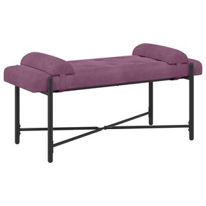 vidaXL Banc capitonn&eacute; &agrave; boutons avec coussins Pourpre 110 x 40 x 46 cm