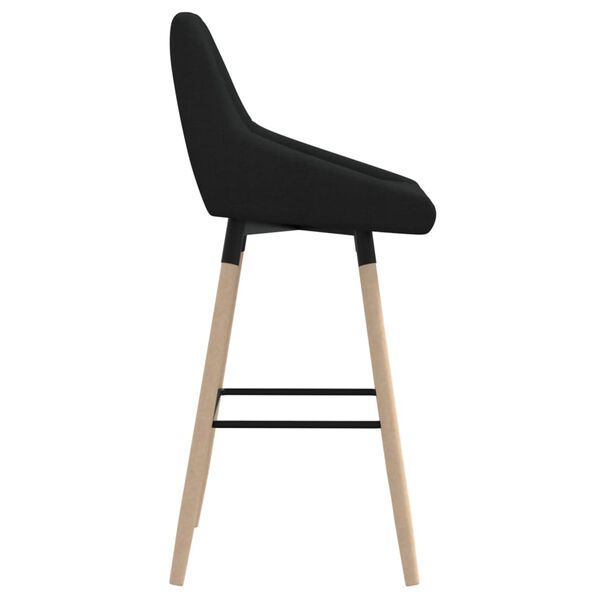 vidaXL Tabourets de bar lot de 2 noir tissu