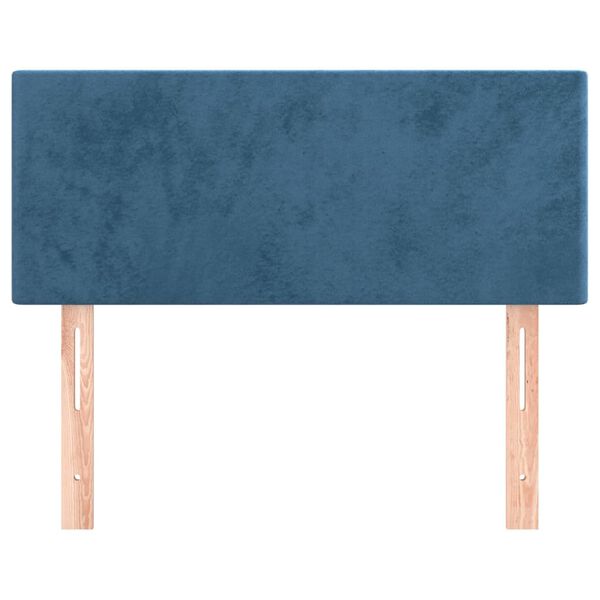 vidaXL Tête de lit Bleu foncé 100x5x78/88 cm Velours