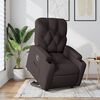 vidaXL Fauteuil inclinable &eacute;lectrique marron fonc&eacute; tissu