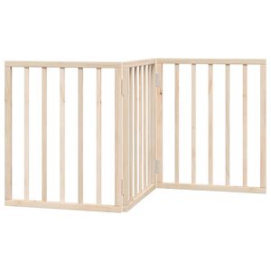 vidaXL Barri&egrave;re pour chien pliable &agrave; 3 panneaux 150 cm Bois de peuplier