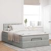 vidaXL Lit ottoman avec matelas et LED gris clair 120x190cm velours