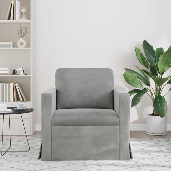 vidaXL Canap&eacute; Gris clair