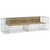 vidaXL Banc de jardin design gabion 244x71x65,5cm bois de pin imprégné