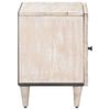 vidaXL Cabinet de chevet Blanc 40 x 33,5 x 46 cm Bois de mangue massif