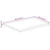 vidaXL Dessus de table 90x60x2,5 cm bord vivant bois massif manguier