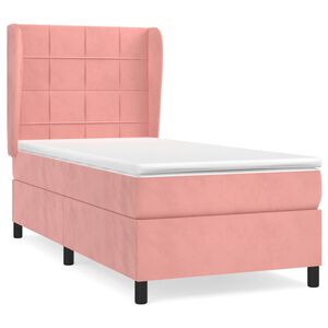 vidaXL Sommier &agrave; lattes de lit et matelas Rose 80x200 cm Velours