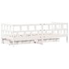 vidaXL Lit de jour et tiroirs sans matelas blanc 90x190 cm bois massif