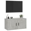 vidaXL Meuble TV mural Gris béton 80x34,5x40 cm
