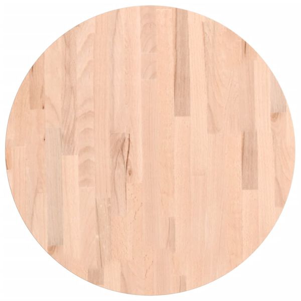 vidaXL Dessus de table &Oslash;60x2,5 cm rond bois massif de h&ecirc;tre