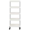vidaXL Chariot de cuisine 5 niveaux Blanc 42x29x128 cm Fer et ABS