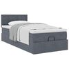 vidaXL Cadre de lit ottoman et matelas gris fonc&eacute; 90x200 cm velours