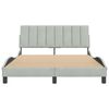 vidaXL Cadre de lit sans matelas Hanko gris clair 120x200 cm velours