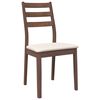 vidaXL Chaises à manger coussins 2 pcs marron bois massif caoutchouc