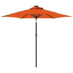 vidaXL Parasol de jardin avec m&acirc;t en acier terre cuite 225x225x212 cm