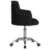 vidaXL Chaise pivotante de bureau Noir Tissu