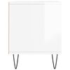vidaXL Meuble TV blanc brillant 100x34,5x44,5 cm bois d'ing&eacute;nierie
